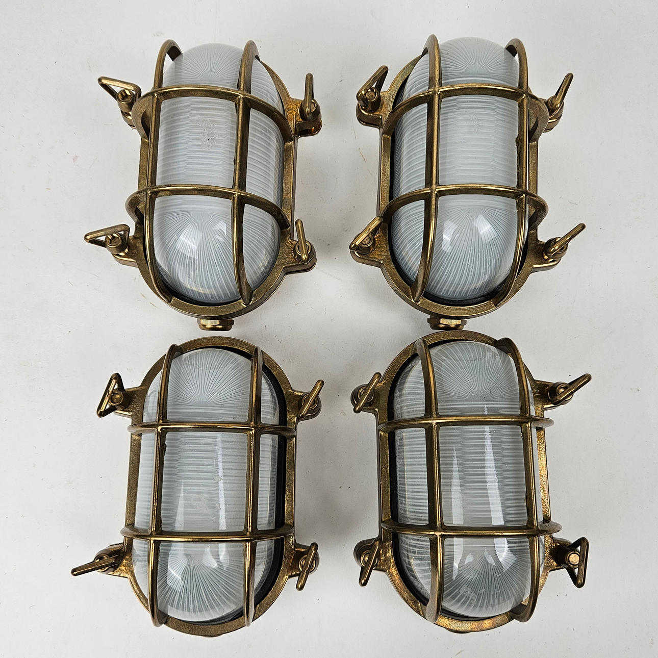 VÄGGLAMPOR, 4 st, skeppsmodell, Prisma, Italien.