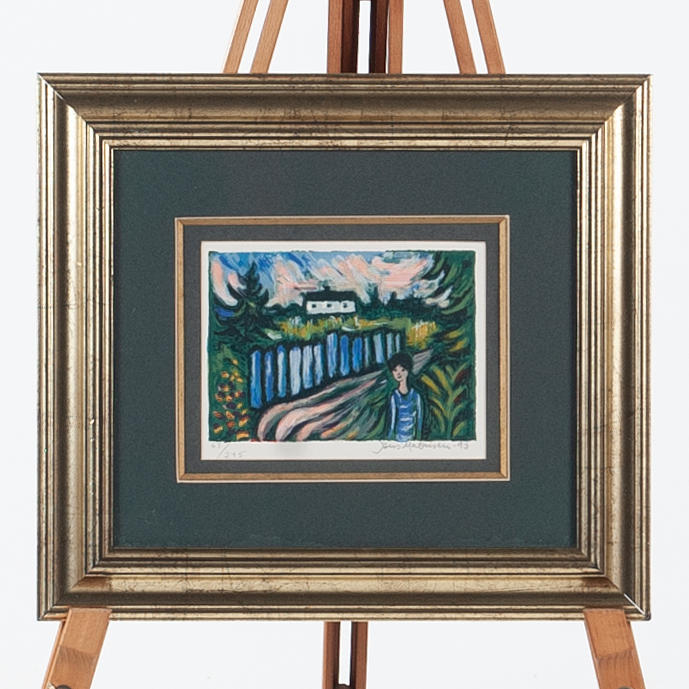 JENS MATHISEN. Silkscreen “Sommarpromenade” signed and numbered.