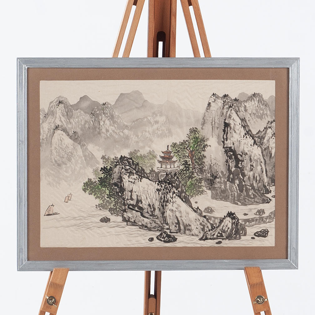 OIDENTIFIERAD KONSTNÄR. Painting on the side.