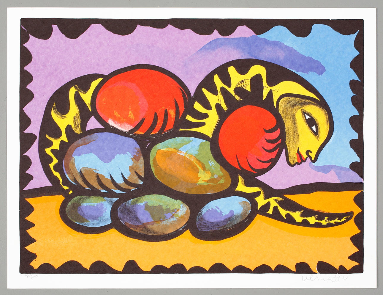 ULRICA HYDMAN VALLIEN. "Ormens Ägg", färglitografi signerad och numrerad 185/380.