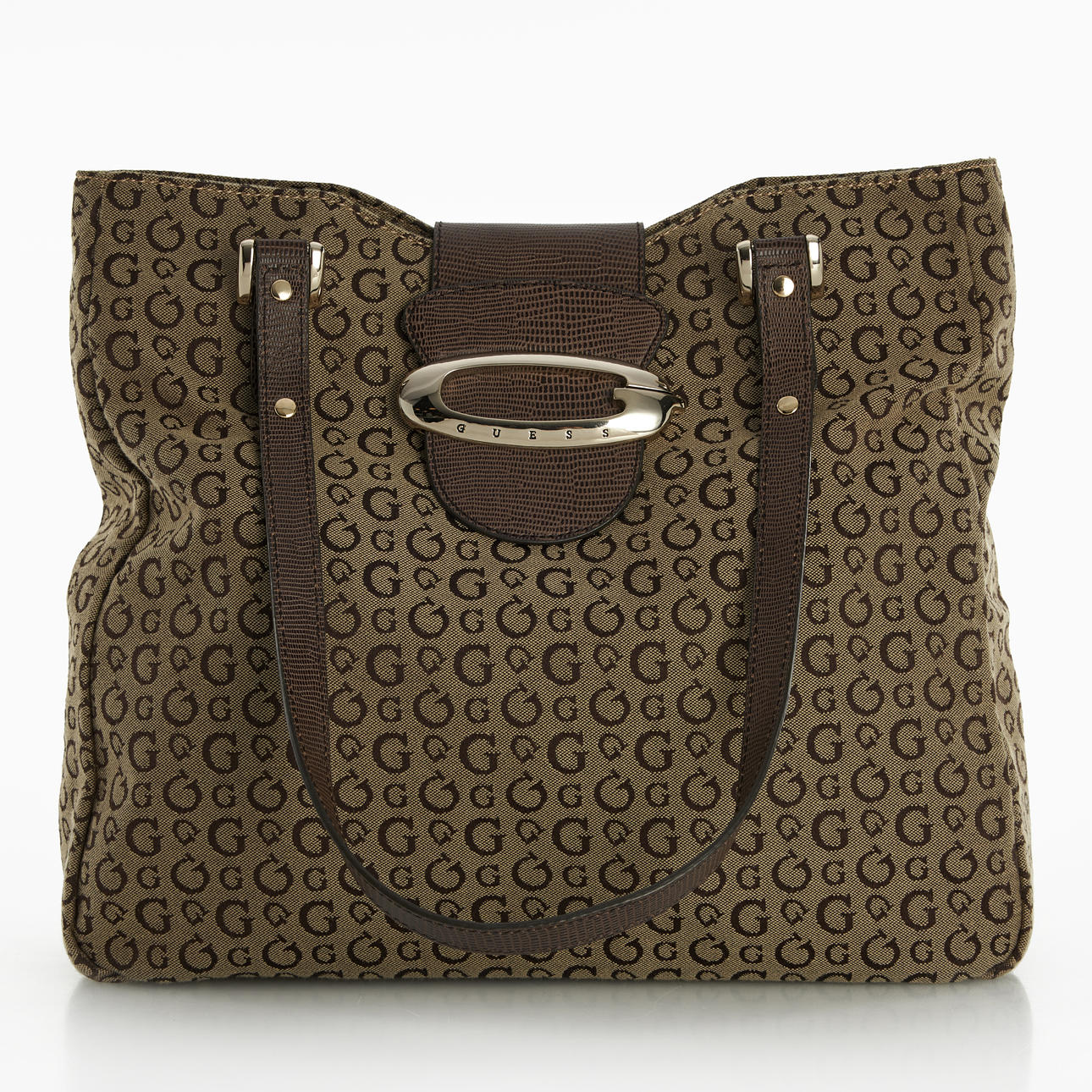 GUESS, a 21st-century monogram bag.