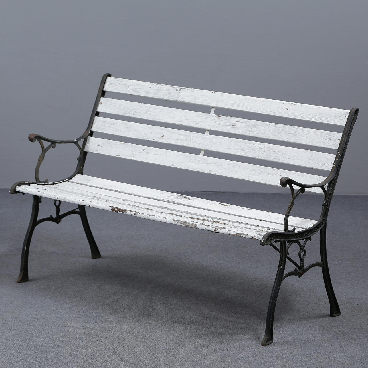 GARDEN BENCH, CAST IRON.