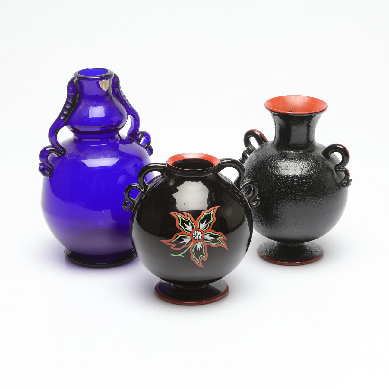 WILLIAM STENBERG. 3 vases, Gullaskrufs glassworks.