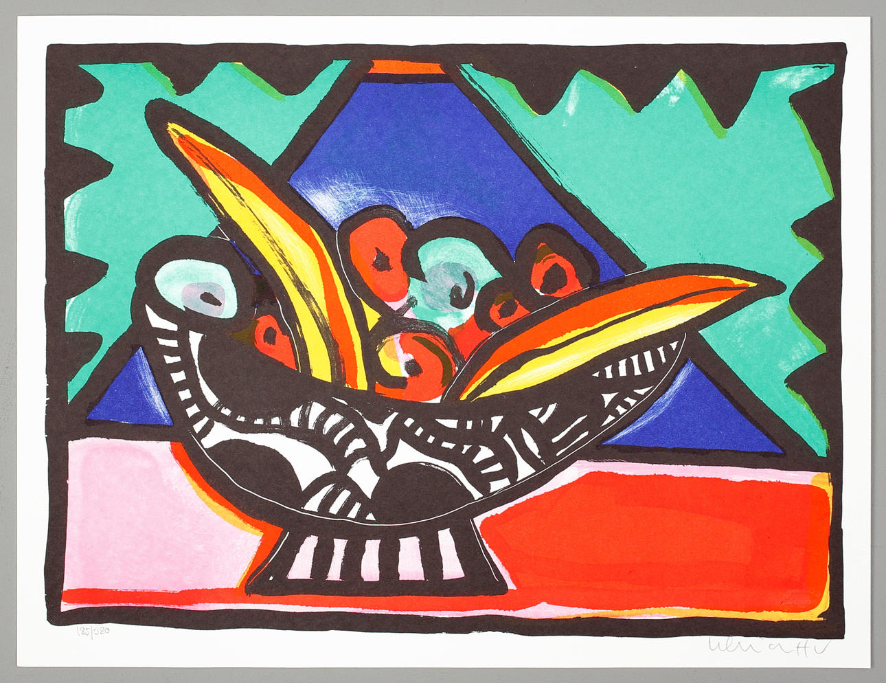 ULRICA HYDMAN VALLIEN. "Vanligt stilleben", färglitografi signerad och numrerad 185/380.