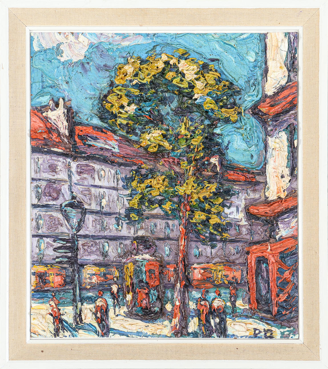 PREBEN RASMUSSEN. Oil on panel, signed PR.