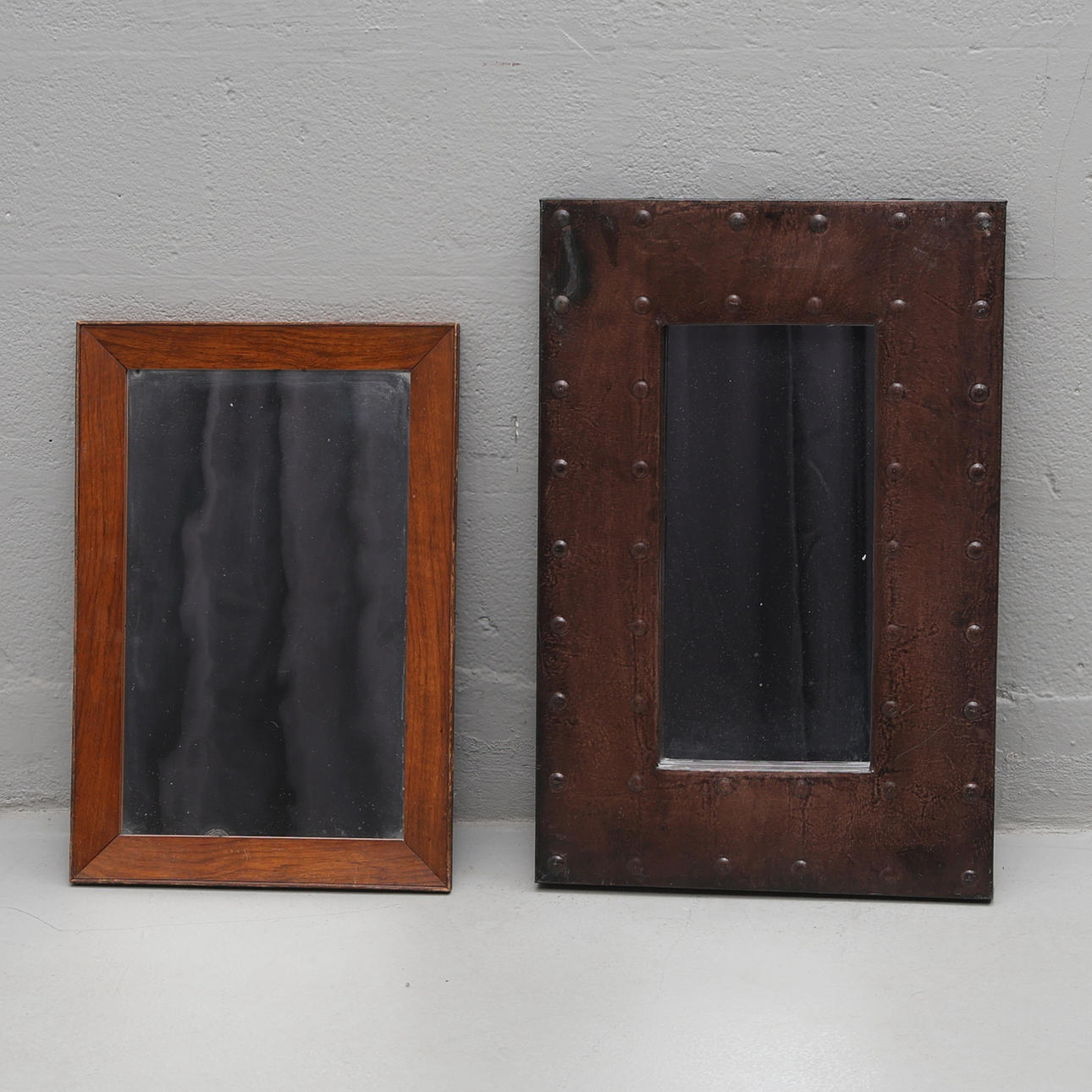 SPEGLAR, 2 st, trä/metall.