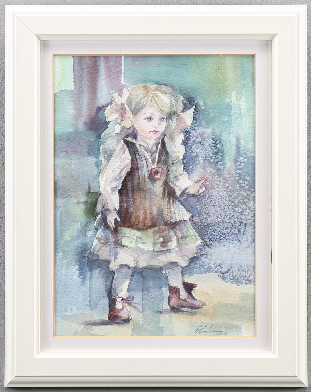 OLGA KARLSSON. Watercolour, signed.