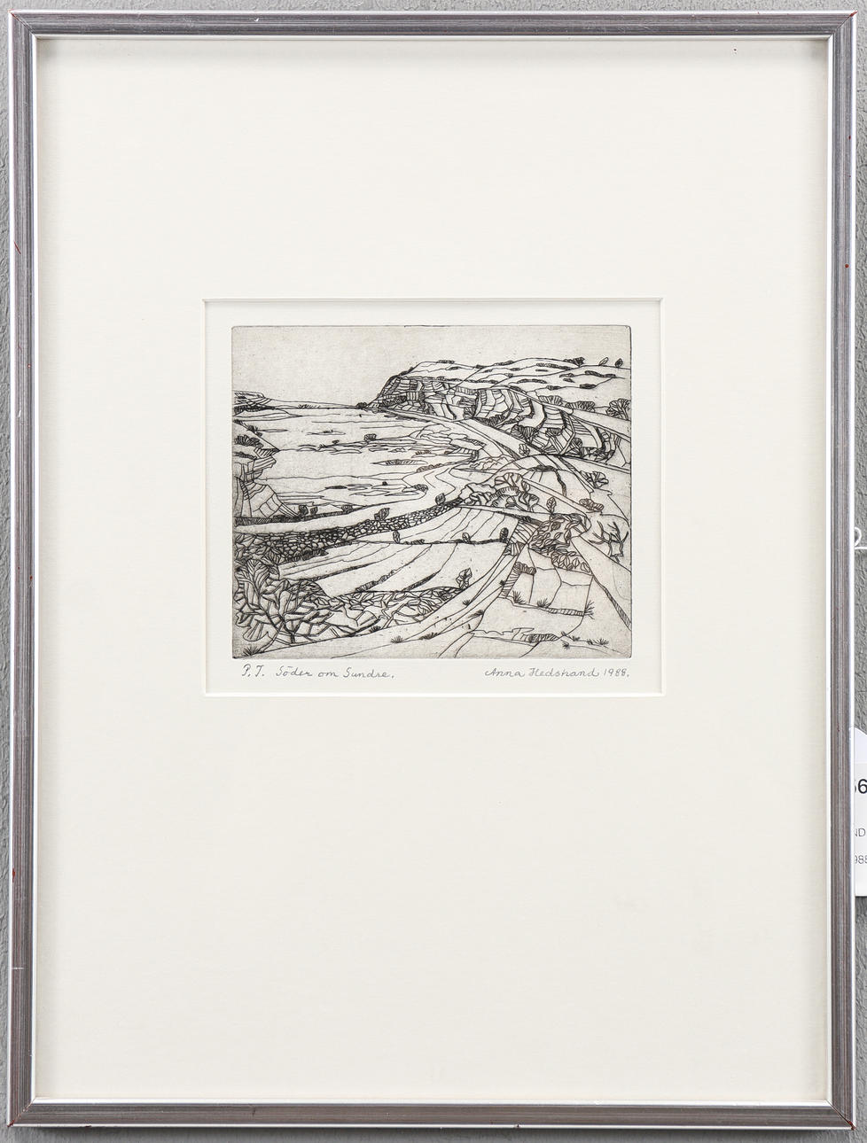 ANNA HEDSTRAND. Etching PT, signed 1988.