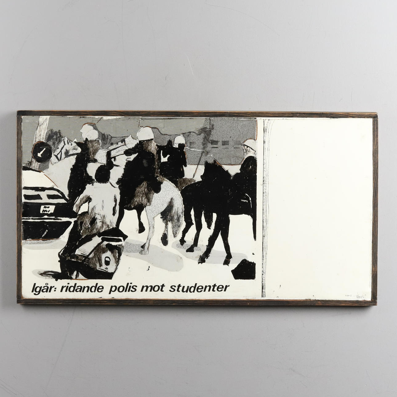 OIDENTIFIERAD KONSTNÄR. COLLAGE Mixed Technology/Clipboard. “Clip II”, signed Tomas Olsson.