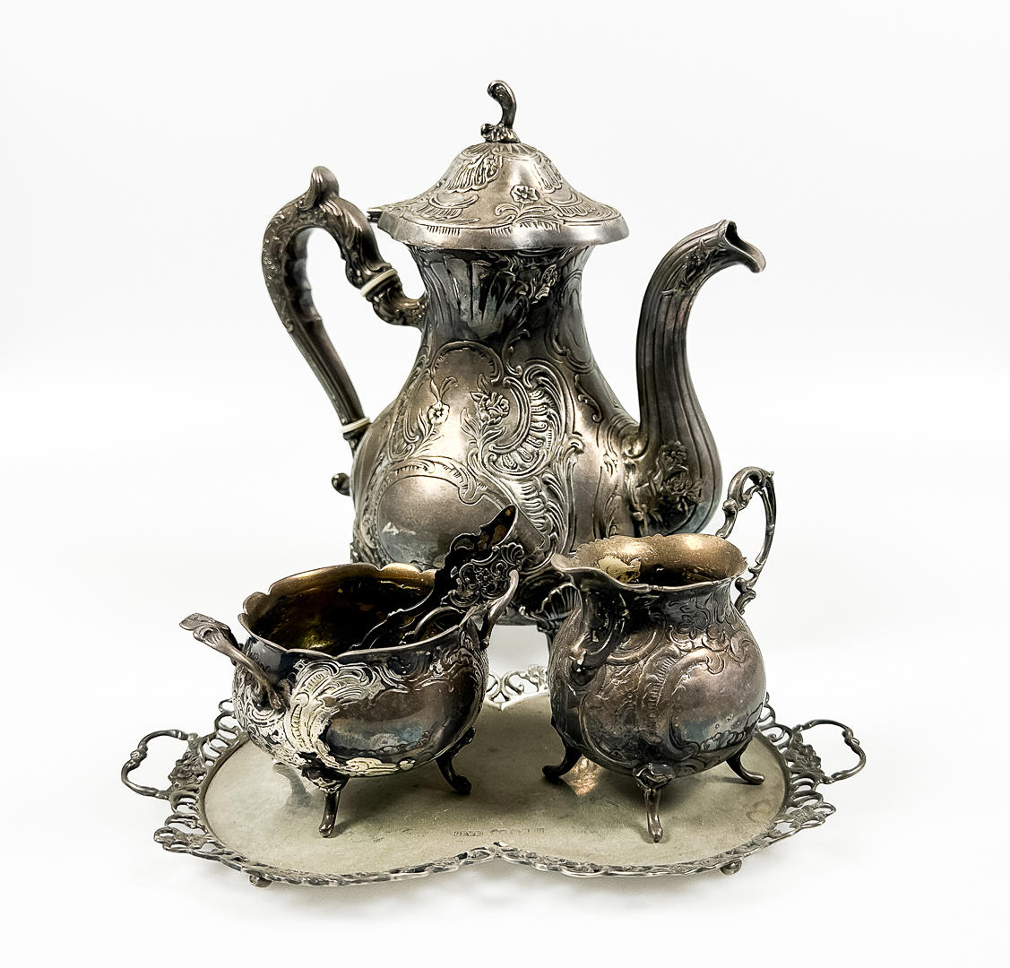 PARTI SILVER, 5 delar, GEWE, 1900-tal.