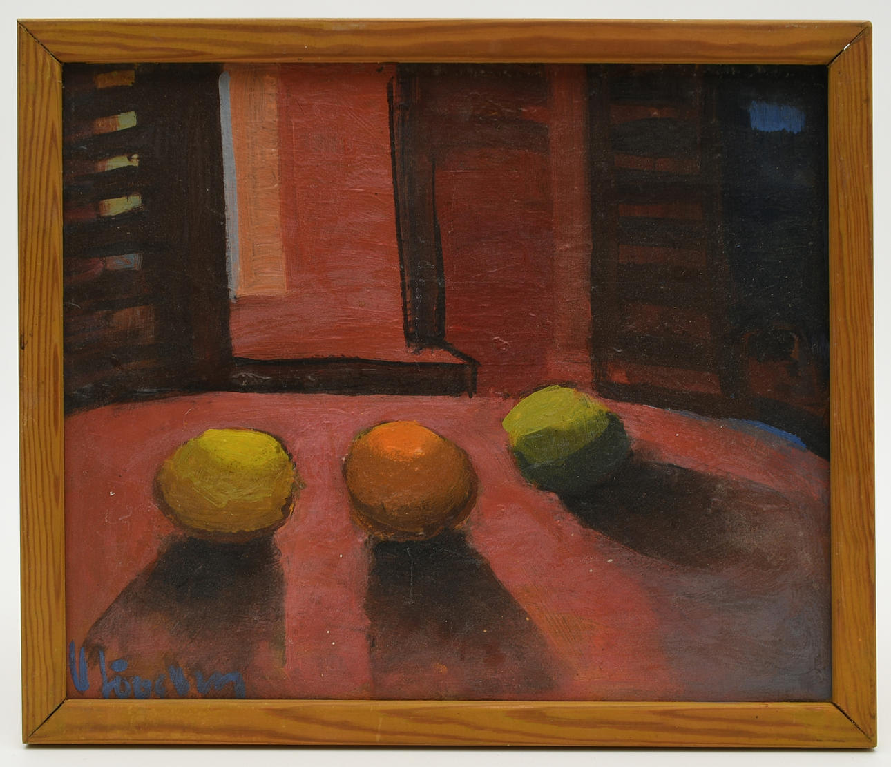 OIDENTIFIERAD KONSTNÄR. It's the door. Oil on panel.