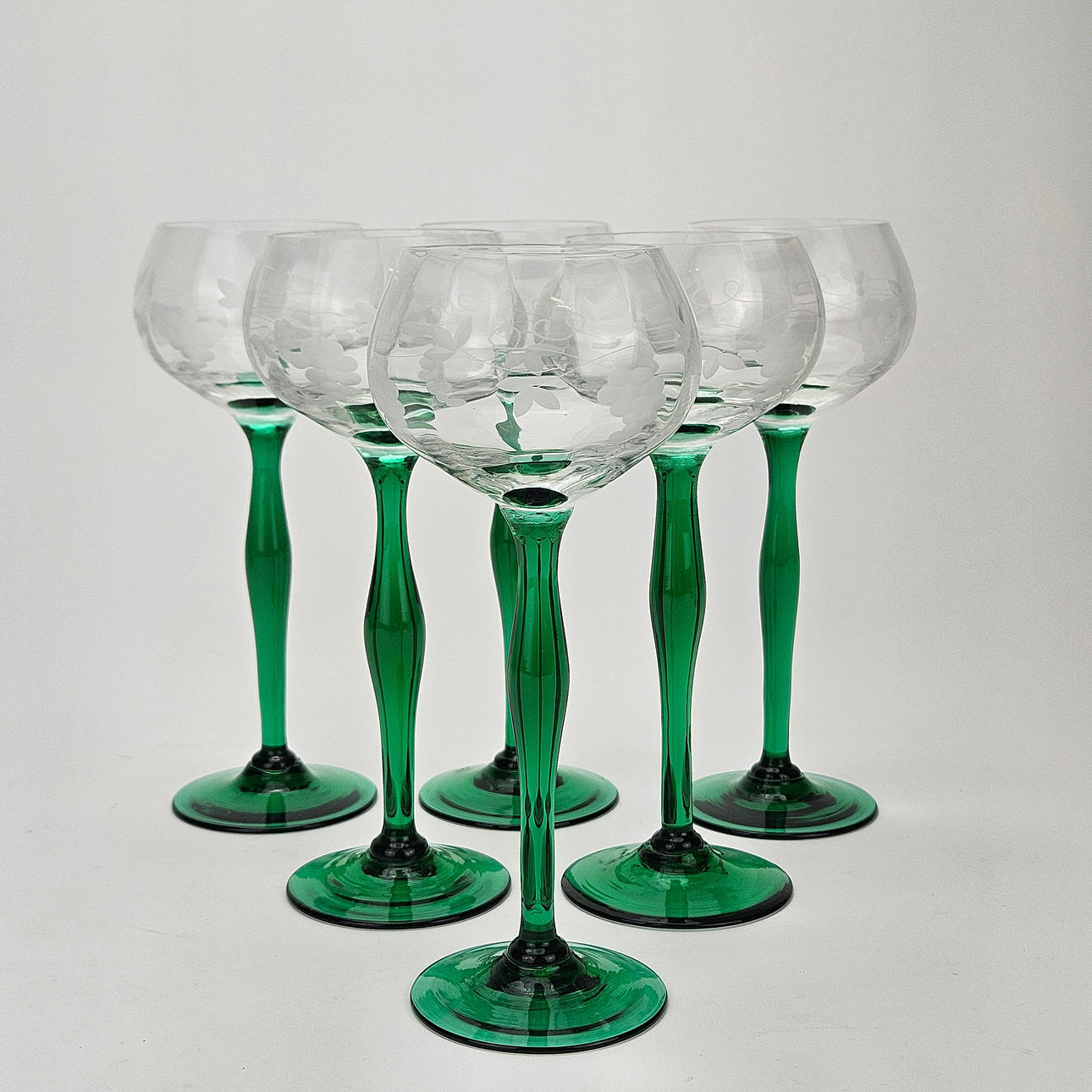 VITVINSGLAS, 6 st, 1900-tal.