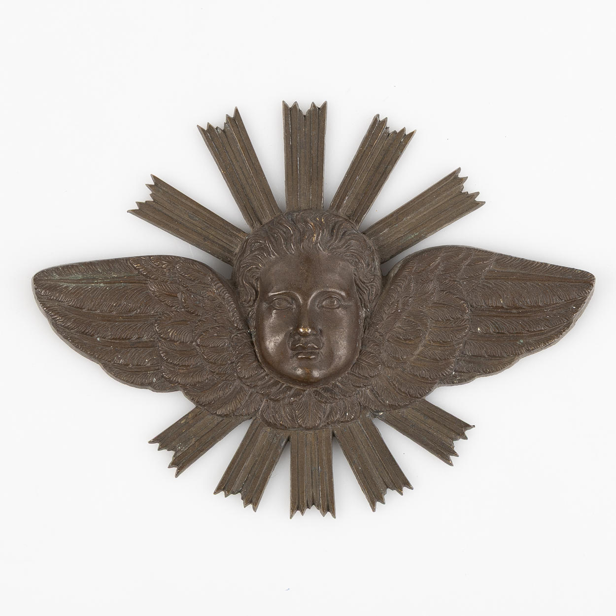 A bronze sun angel, 19th century.