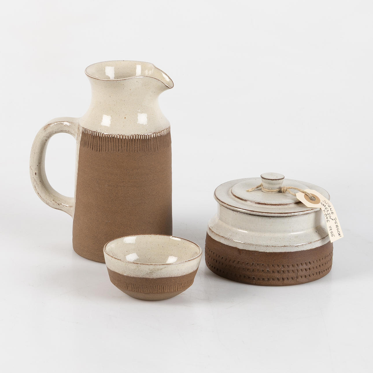 SIGNE PERSSON-MELIN. 3 delar, stämpelmärkta.