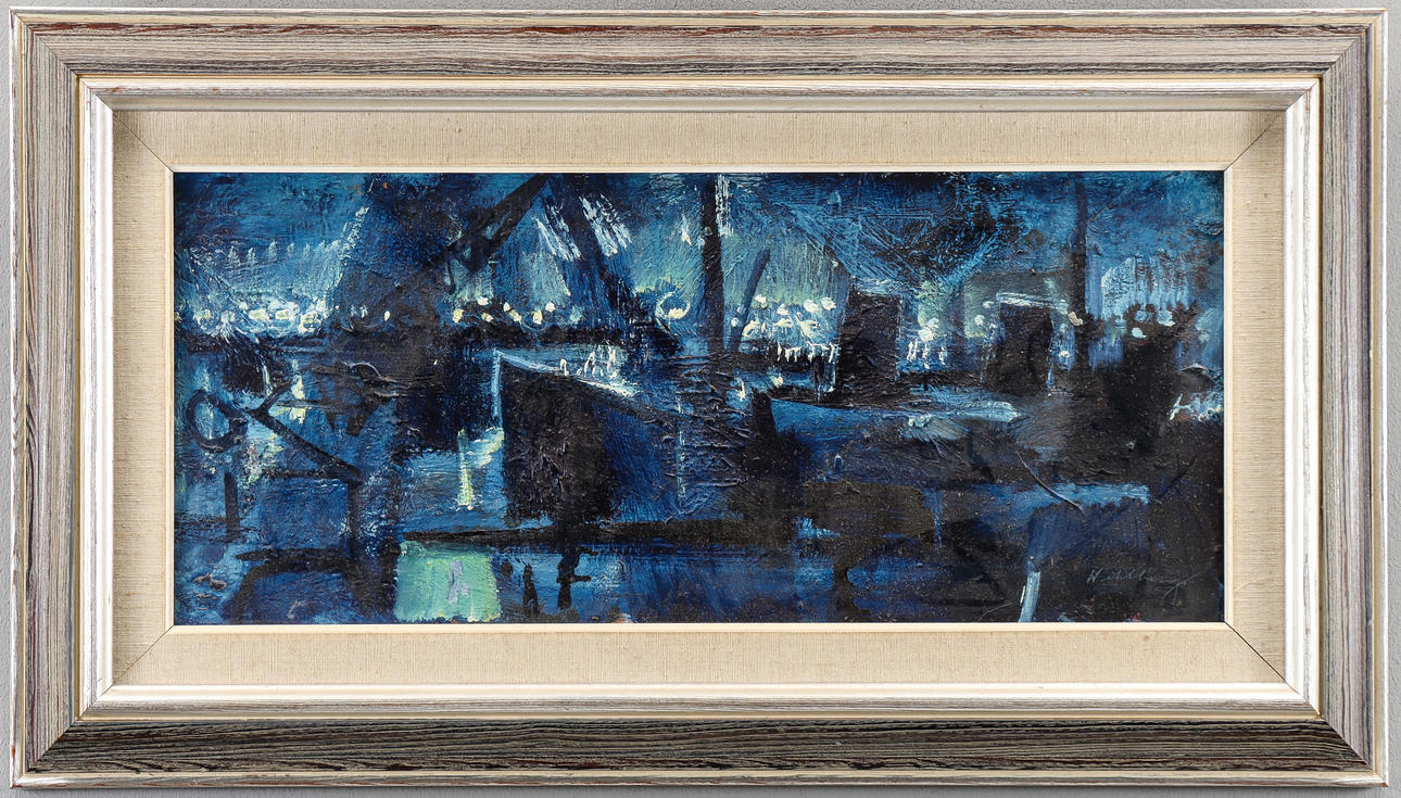 BERTIL WAHLBERG. Oil on panel, signed.