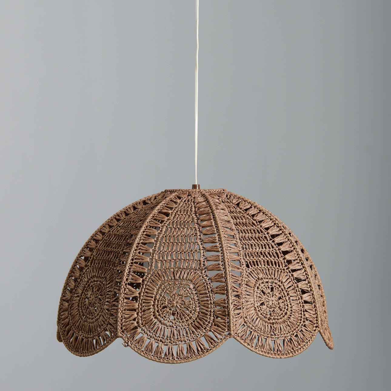 A rattan ceiling lamp, 1970s.
