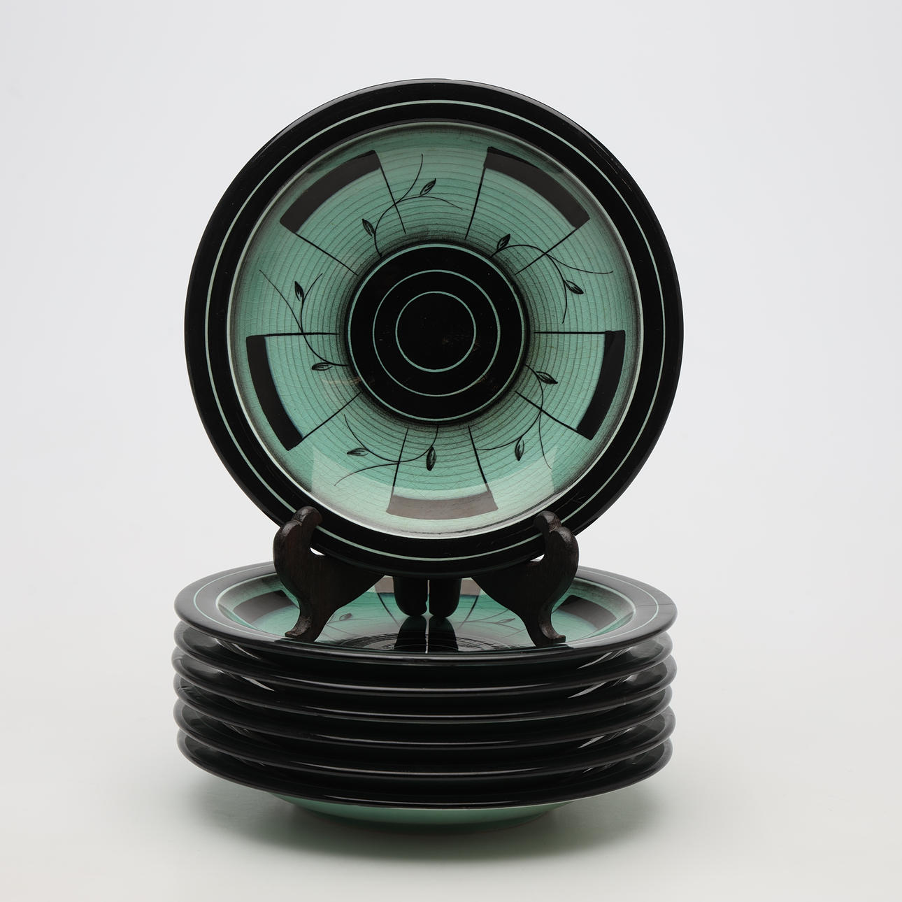 ILSE CLAESSON. A set of 7 flintware sets, Rörstrand.