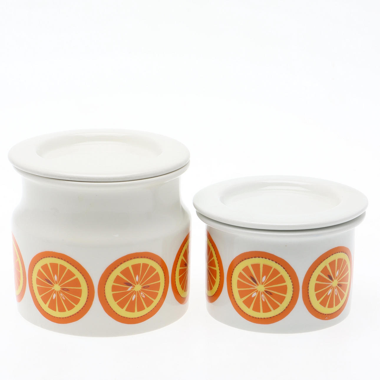 ESTERI TOMULA. Two ceramic jars, Arabia, Finland.