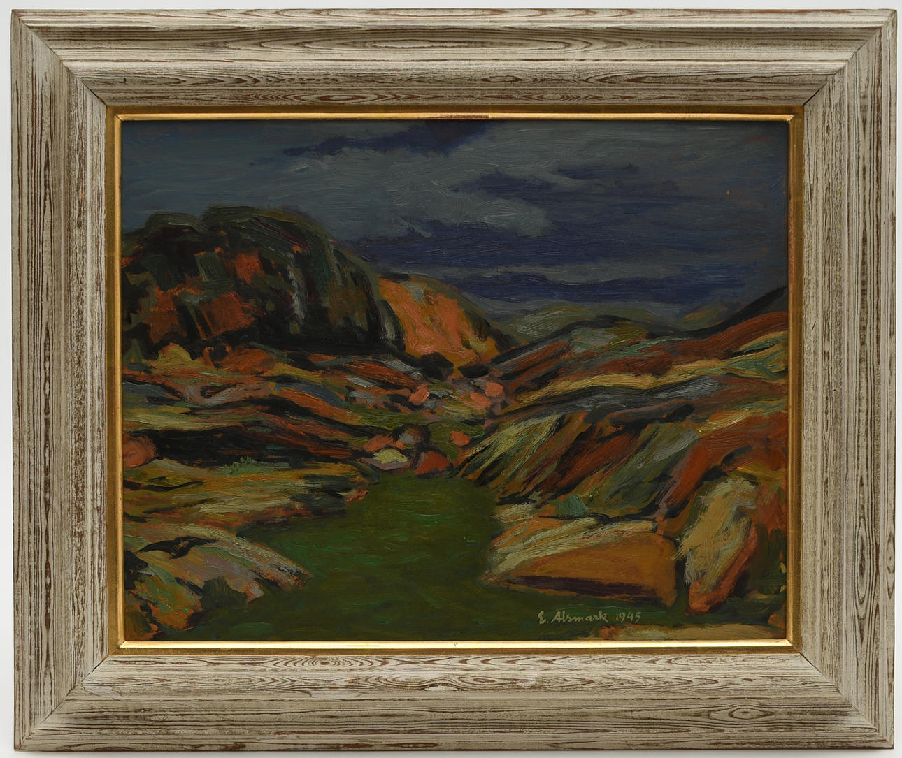 ERIC ALSMARK. Landscape. Oil on panel.