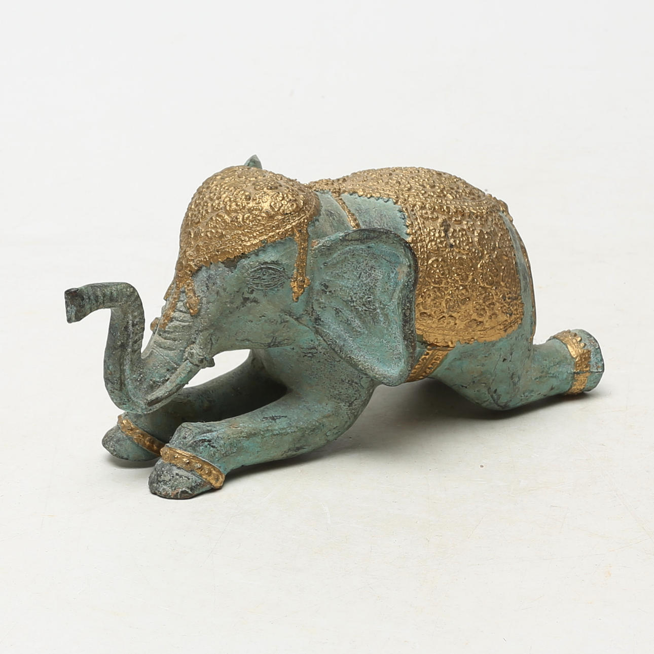 A bronze elephant, India.