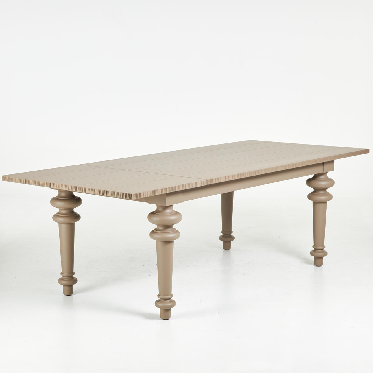 PAOLA NAVONE. Matbord, "Gray 34", för Gervasoni, Italien, samtida, svarvade ben, grålackerad, brickmärkt.