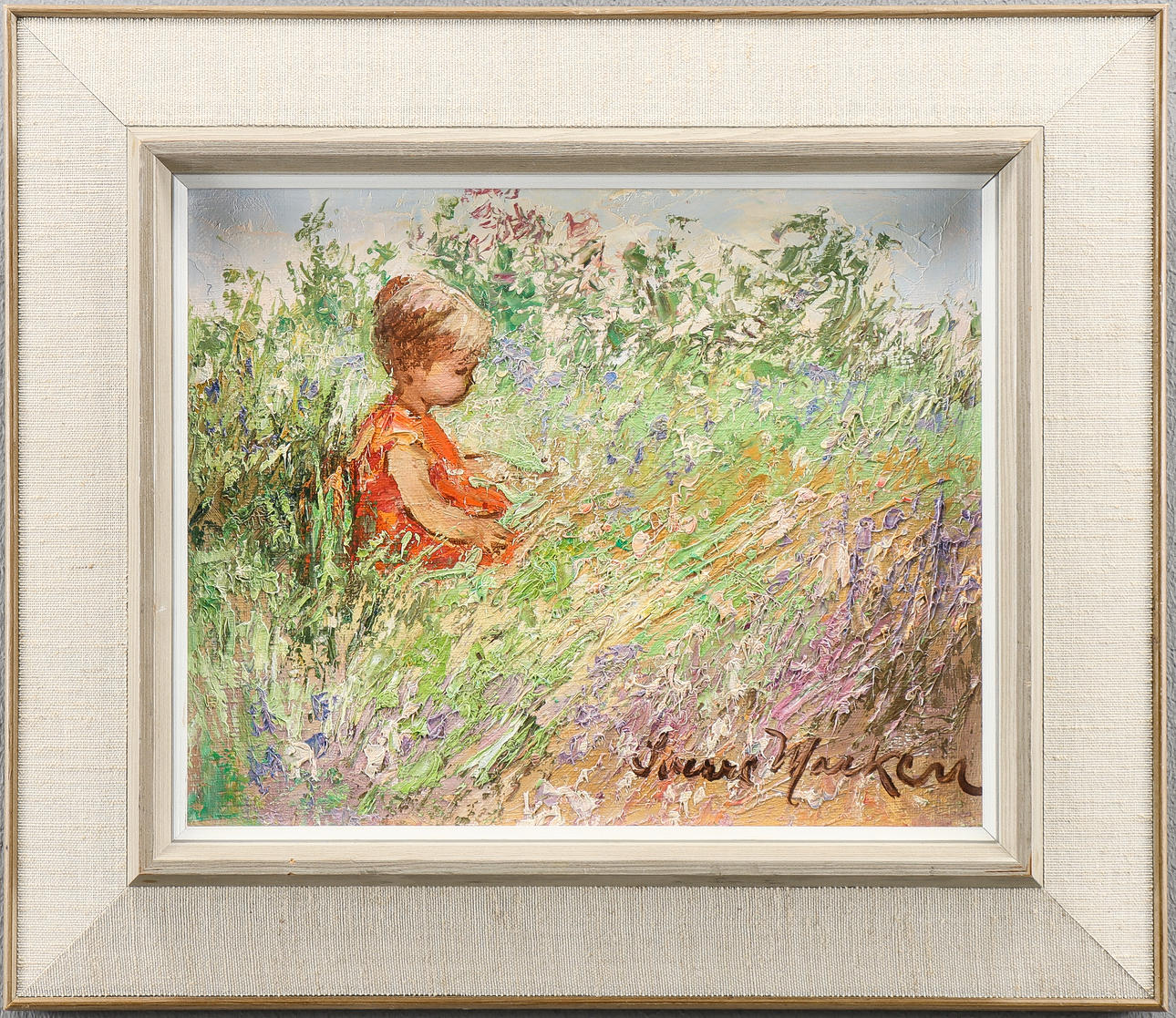 SVERRE MARKEN. Oil on canvas, signed.