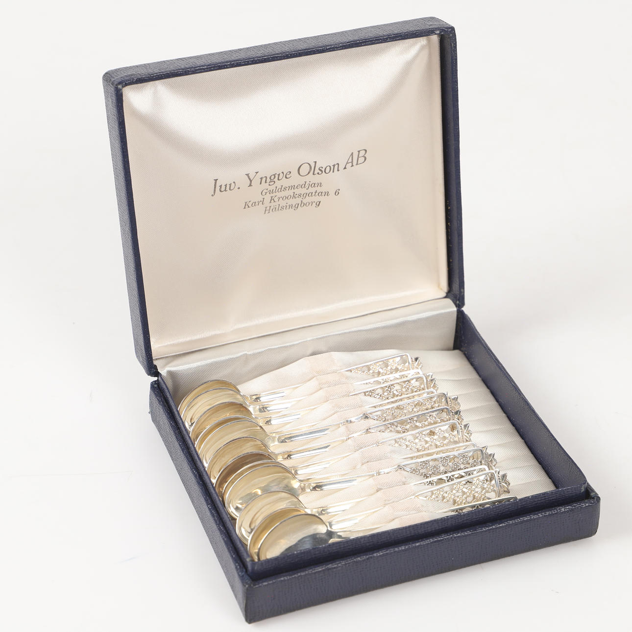 SUEDE SPOONS, 12 pieces, “Princess”, silver, Cesons.