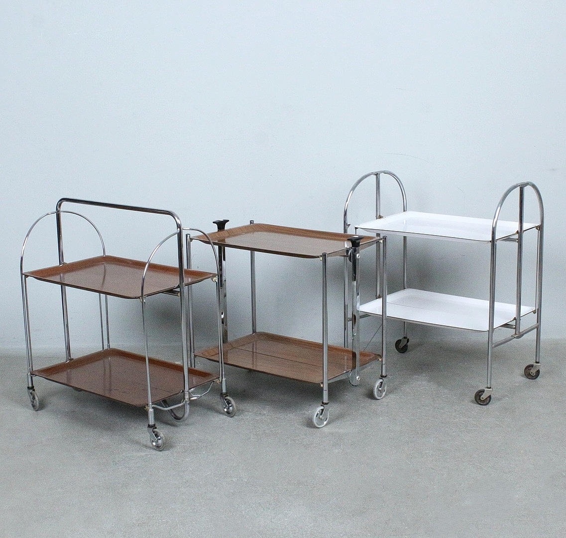 Three serving trolleys/dinets.