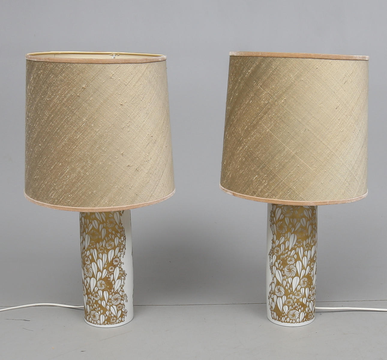 BORDSLAMPOR, 1 par, porslin, Rörstrand.