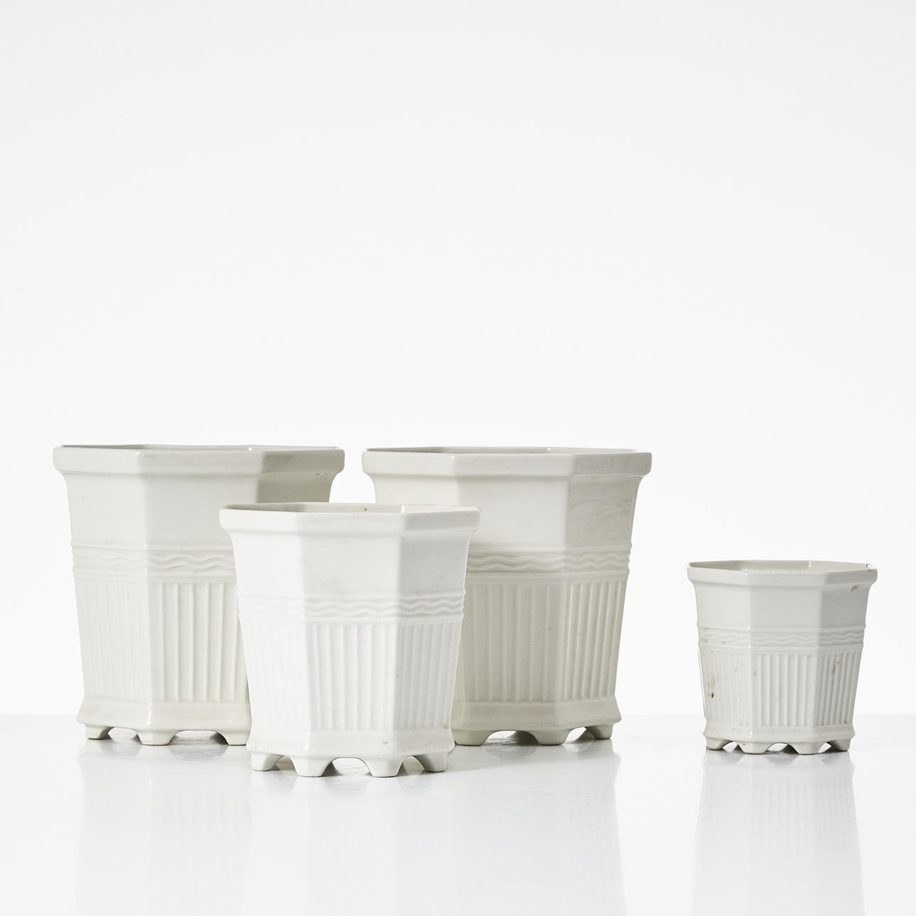 PRINS EUGEN. Outer lining, “Waldemarsuddekrukan”, 4 pcs, Rörstrand/ Gustavsberg.