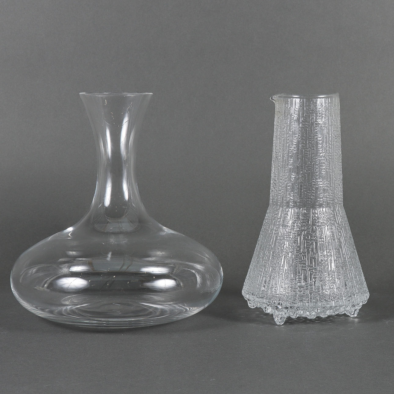 WATER DECANTERS 2 pieces, glass.