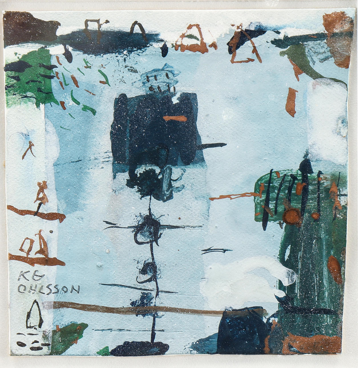 K G OHLSSON. Gouache, signed.