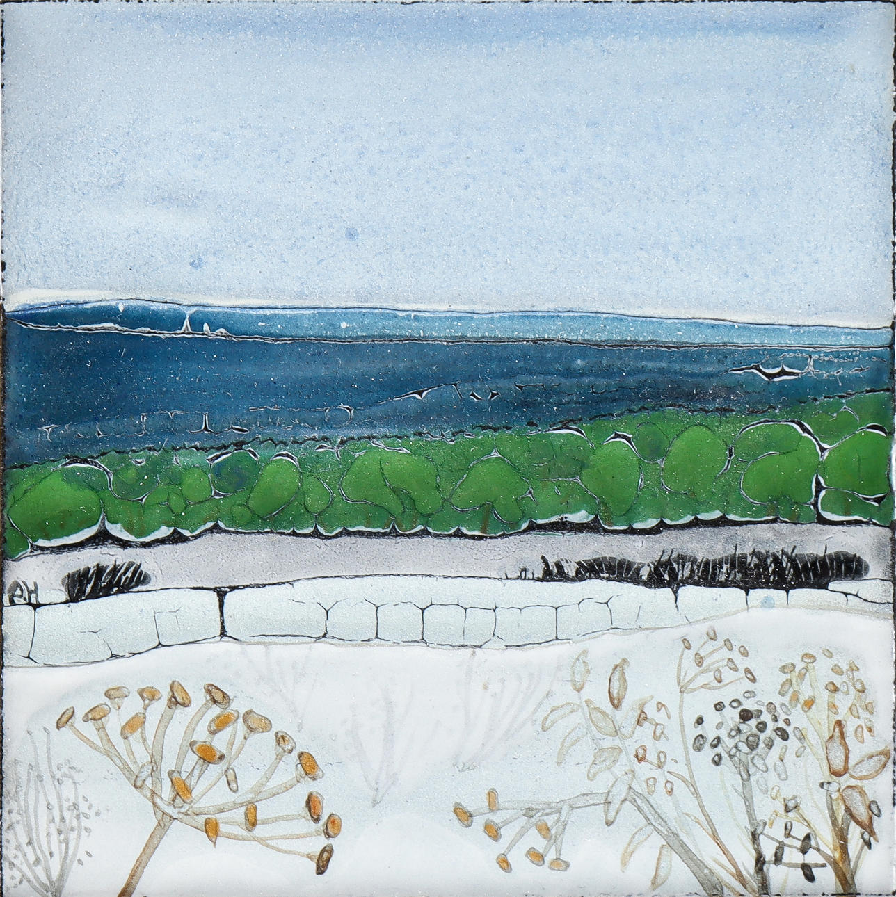 ANNA HEDSTRAND. Painting enamel, unsigned.