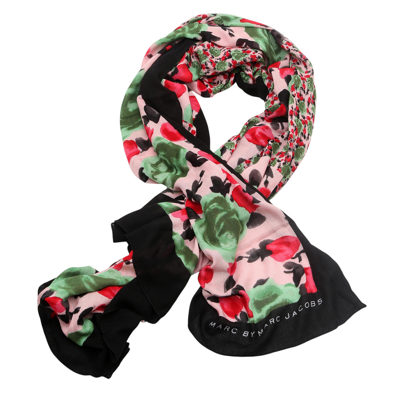 MARC JACOBS. Printed silk scarf.
