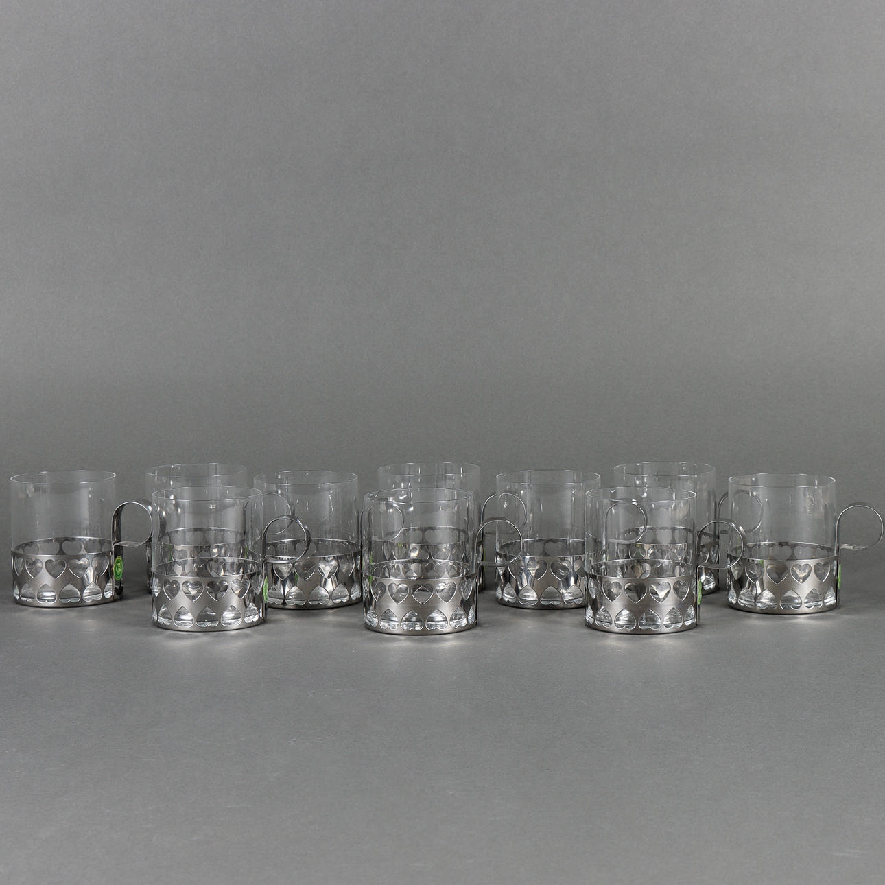 COPPER 10 pieces, with metal holders.