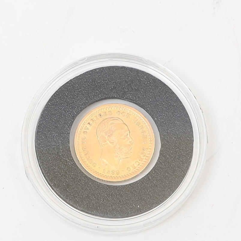 GULDMYNT, Oscar II, 1899, 5kr.