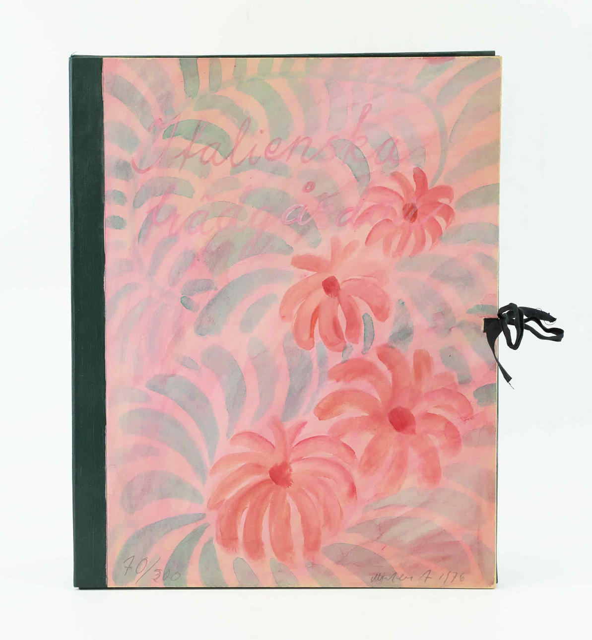 MÅRTEN ANDERSSON. “Italian gardens”, painted folder, signed, dated 1976, numbered 70/300.