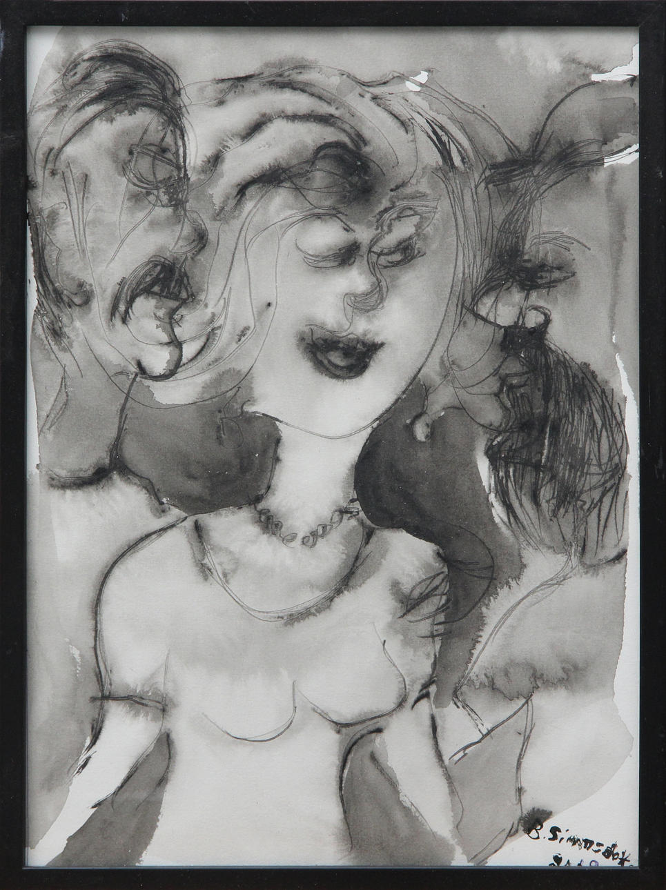 OIDENTIFIERAD KONSTNÄR. WATERCOLORS 4 pcs, signed B Simonsdotter.