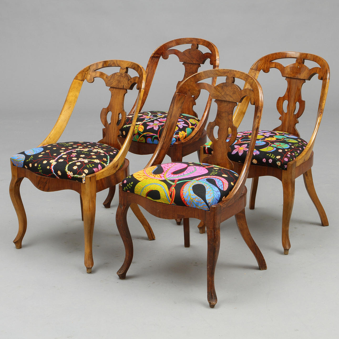 GÖTEBORGSSTOLAR, 4 st, 1800-tal.