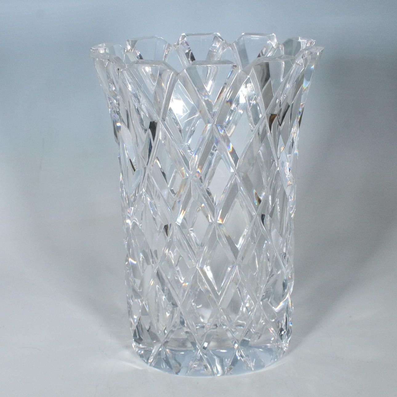 vase, crystal glass, “Sofiero”, Orrefors, signed.