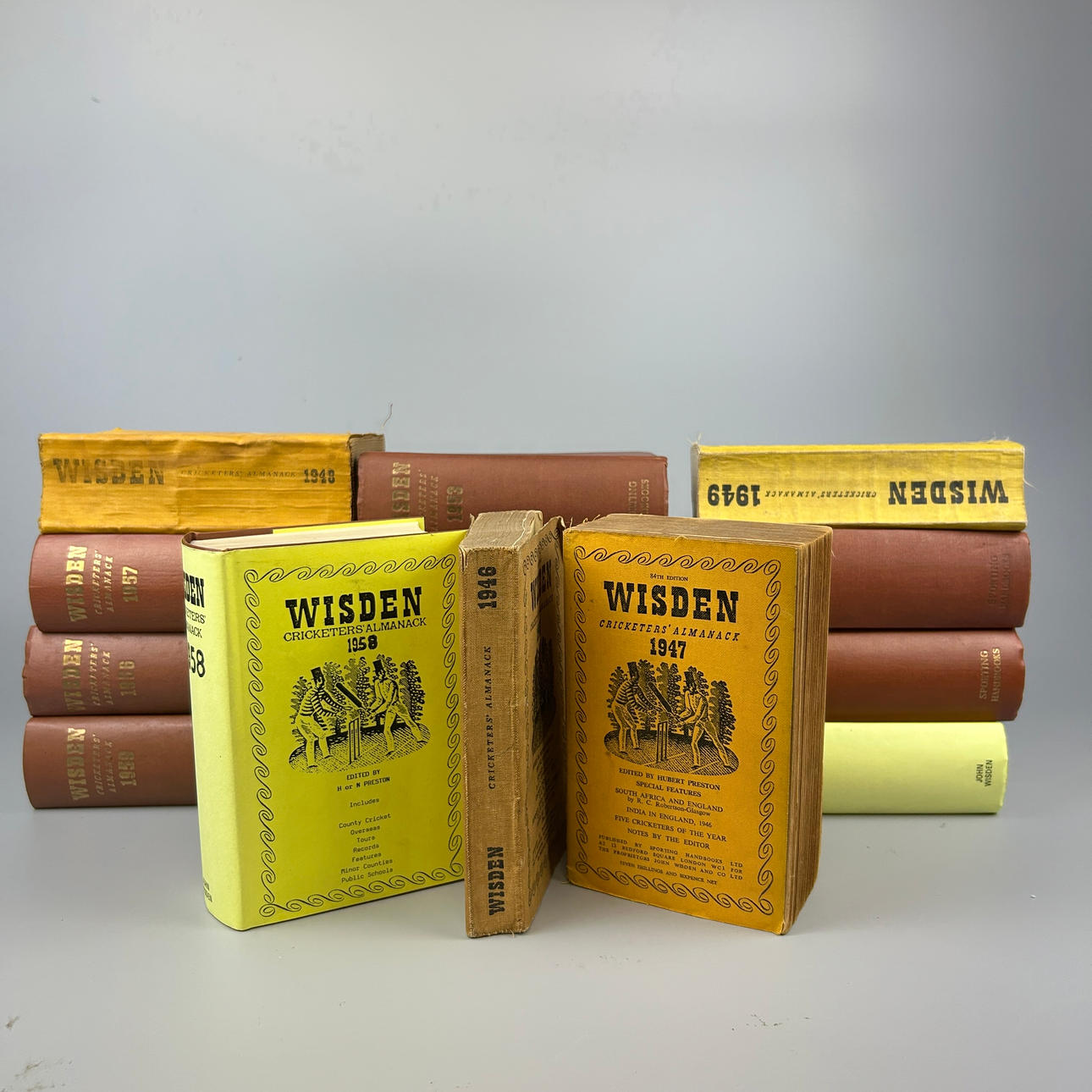 WISDEN 1946-1960 ALMANACKS.