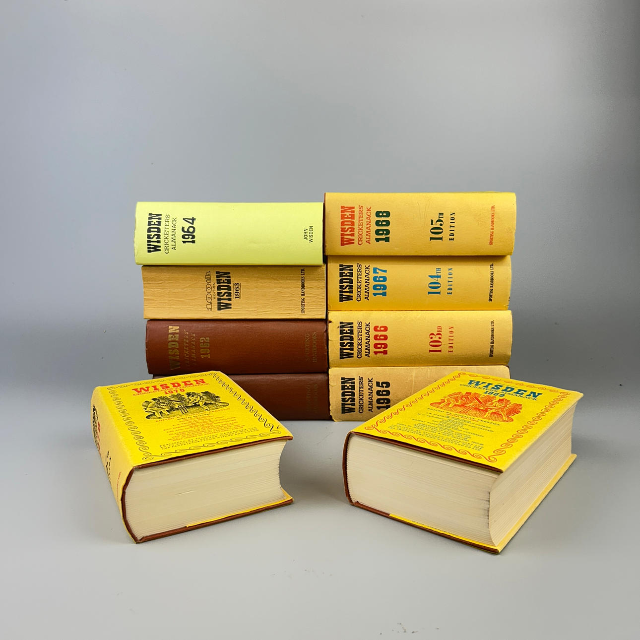 WISDEN 1961-1970 ALMANACKS.