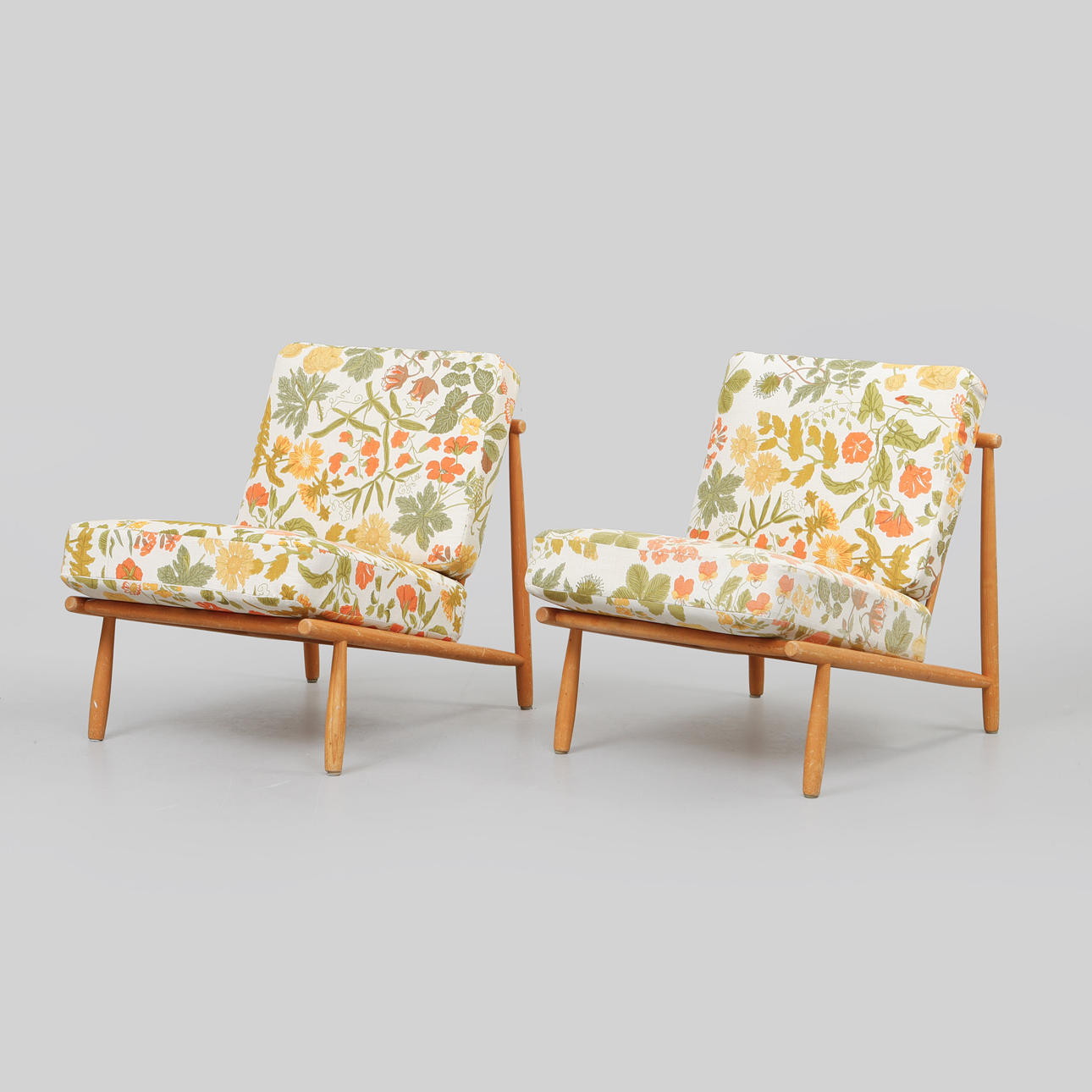 ALF SVENSSON, Two 'Domus' armchairs.