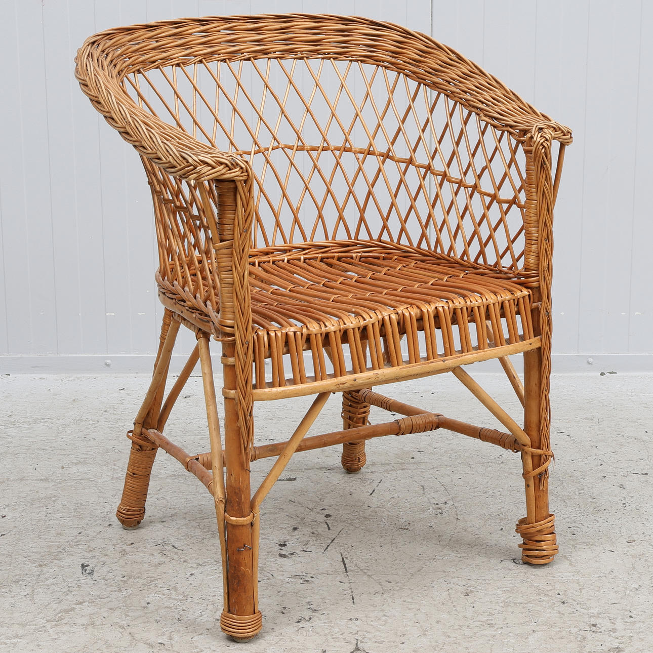 WICKER CHAIR, RATTAN.