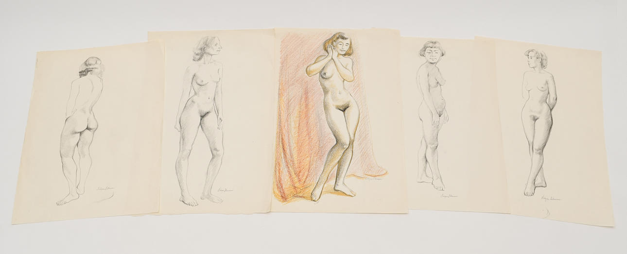 BIRGER EKMAN. Kroki drawings 5 pcs.