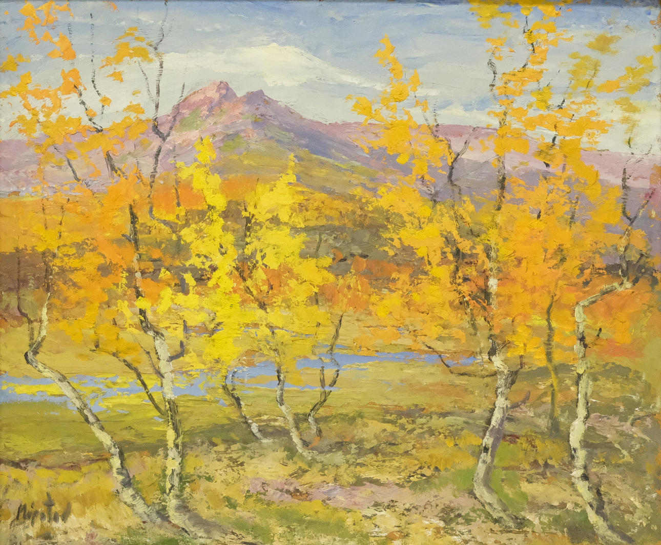 AXEL NIPSTAD. OIL ON PANEL.