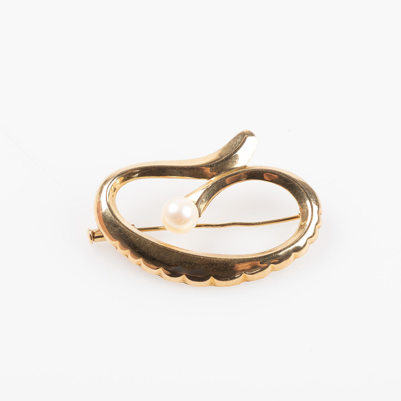 BROOCH, 18K gold.
