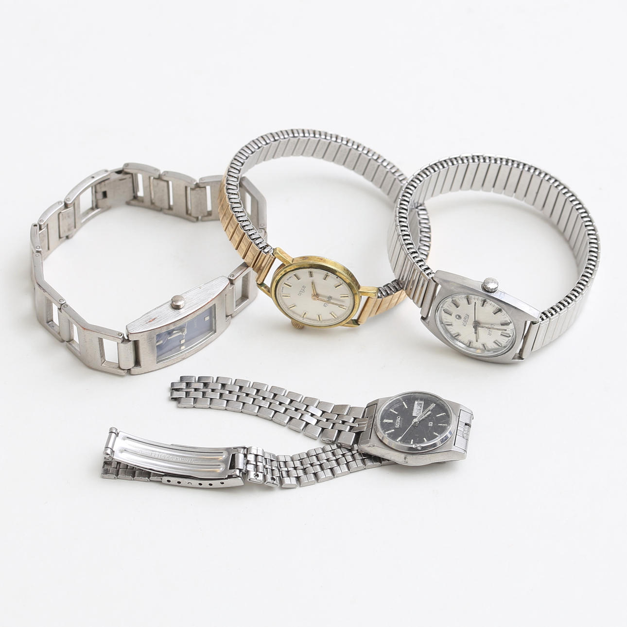 ARMBANDSUR 4 st, dam, bla Seiko.