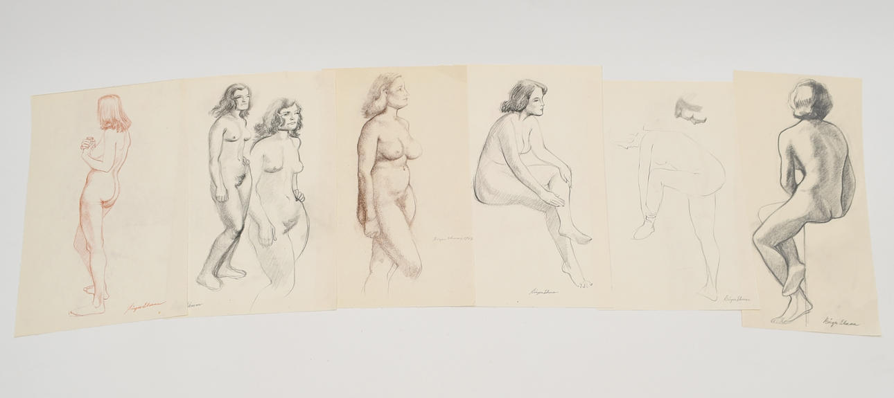 BIRGER EKMAN. Kroki drawings 6 pcs.