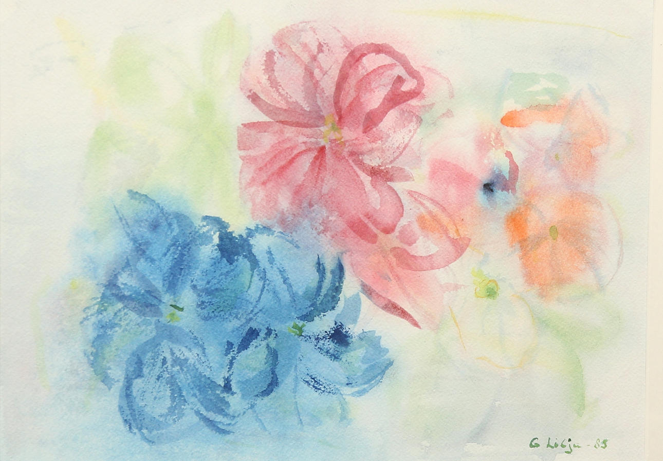 OIDENTIFIERAD KONSTNÄR. mixed media, indistinctly signed and dated -85.